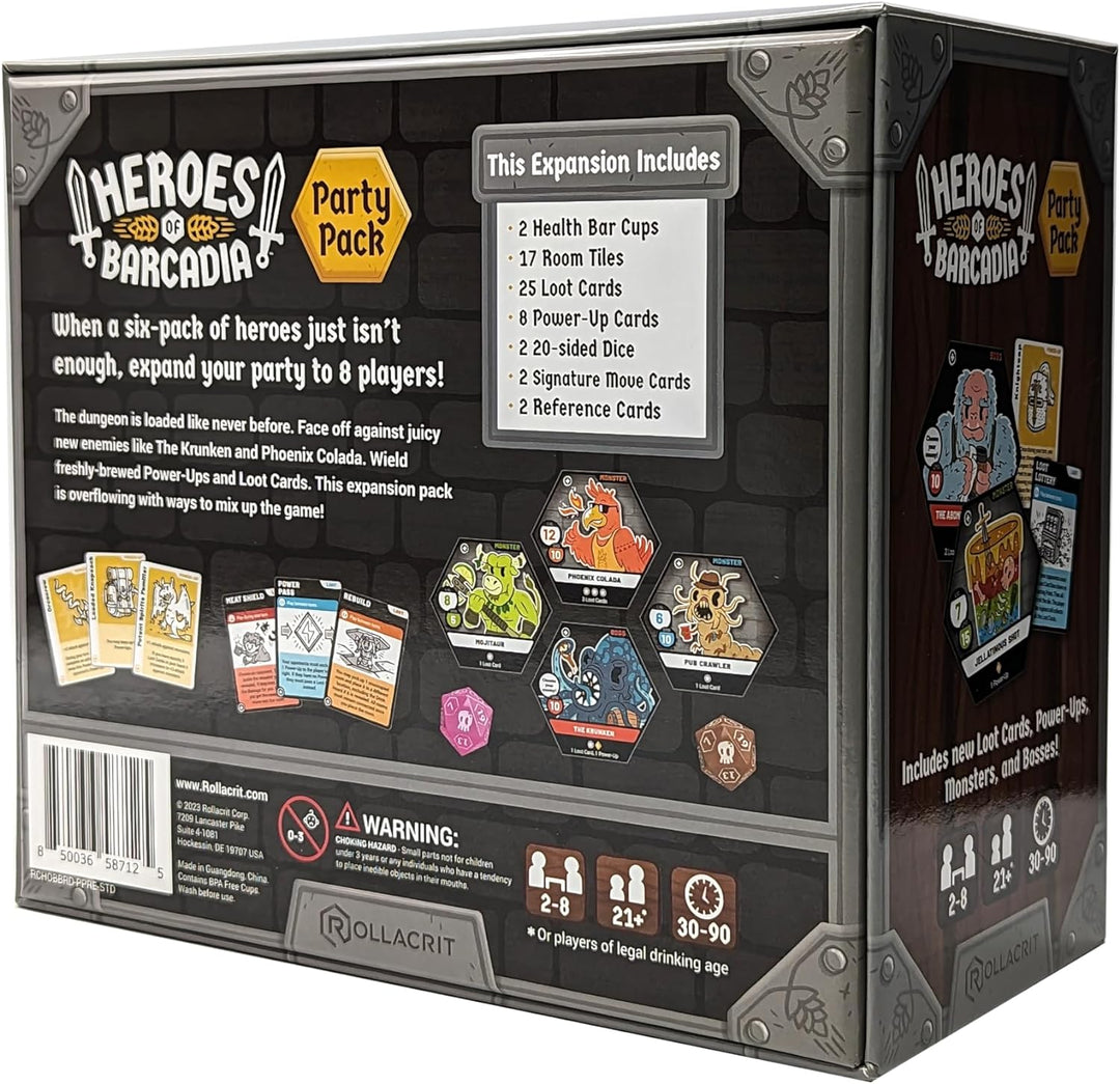 Rollacrit Corp Heroes of Barcadia Party Pack Expansion (RCHOBBRD-PPRE-STD)