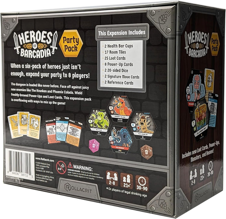 Rollacrit Corp Heroes of Barcadia Party Pack Expansion (RCHOBBRD-PPRE-STD)