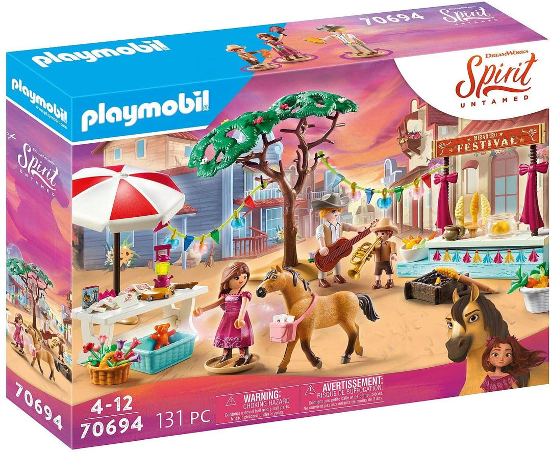 Playmobil DreamWorks Spirit Untamed 70694 Miradero Festival, for Children Ages 4+
