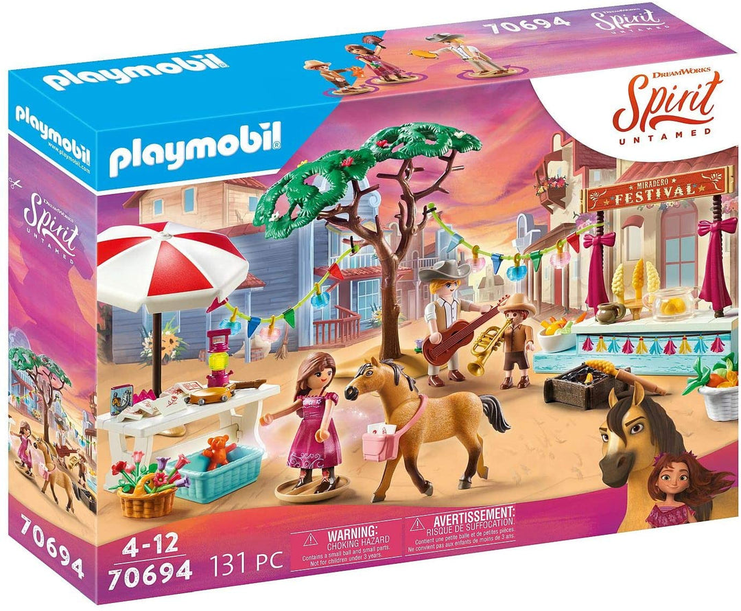 Playmobil DreamWorks Spirit Untamed 70694 Miradero Festival, per bambini dai 4 anni in su