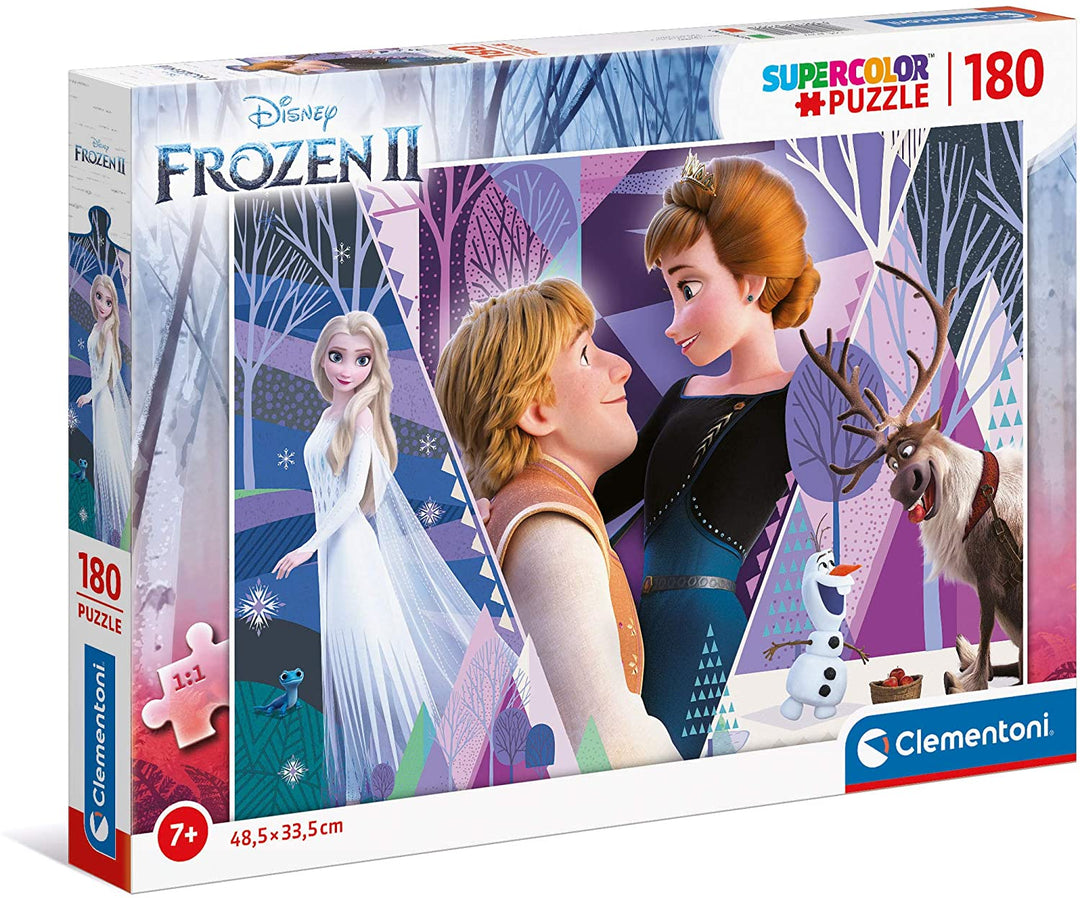 Clementoni 29309, Frozen 2 Supercolor Puzzle für Kinder – 180 Teile, ab 7 Jahren
