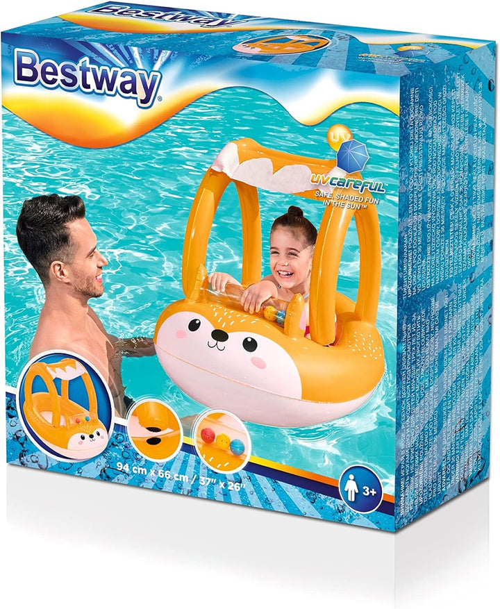 Bestway Inflatable Fox Float for Kids | Swimming Pool Inflatable, Swim Float, Pool Toys
