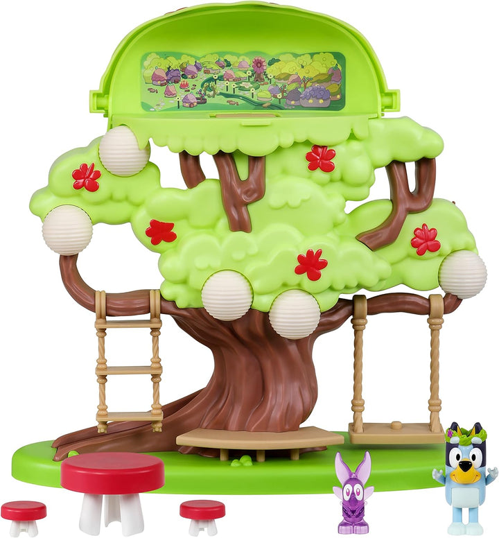 Bluey Tree-Spielset mit geheimem Versteck, Blumenkrone und Feenfiguren und Zubehör