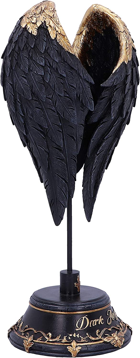 Nemesis Now Dark Angel Gothic Fallen Fae Wing Figur, Schwarz, 26 cm