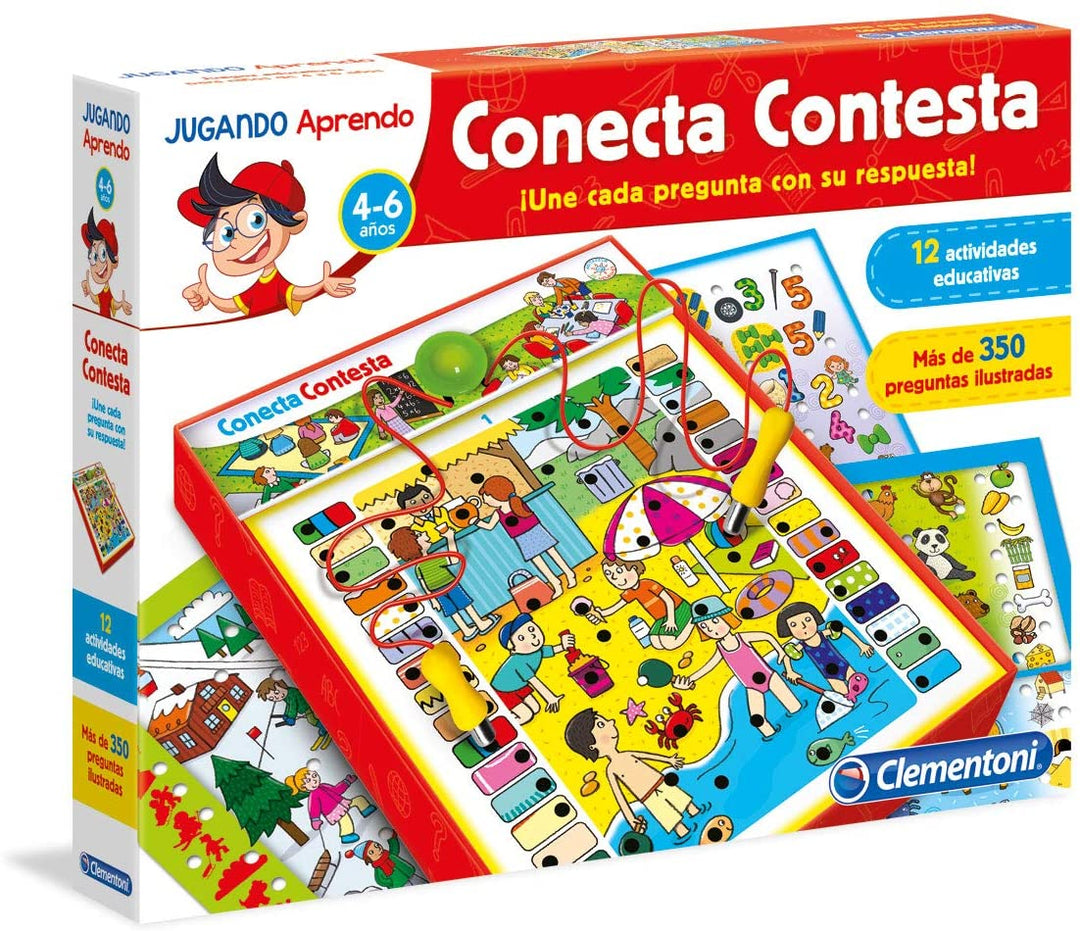 Clementoni -65380 – Connecta-Contesta – Elektronisches Lernspiel ab 4 Jahren