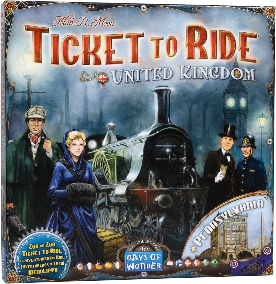 Days of Wonder | Ticket to Ride United Kingdom Board Game EXPANSION | Board Game for Adults and Family | Train Game | Ages 8+ | For 2 to 5 players | Average Playtime 30-60 Minutes