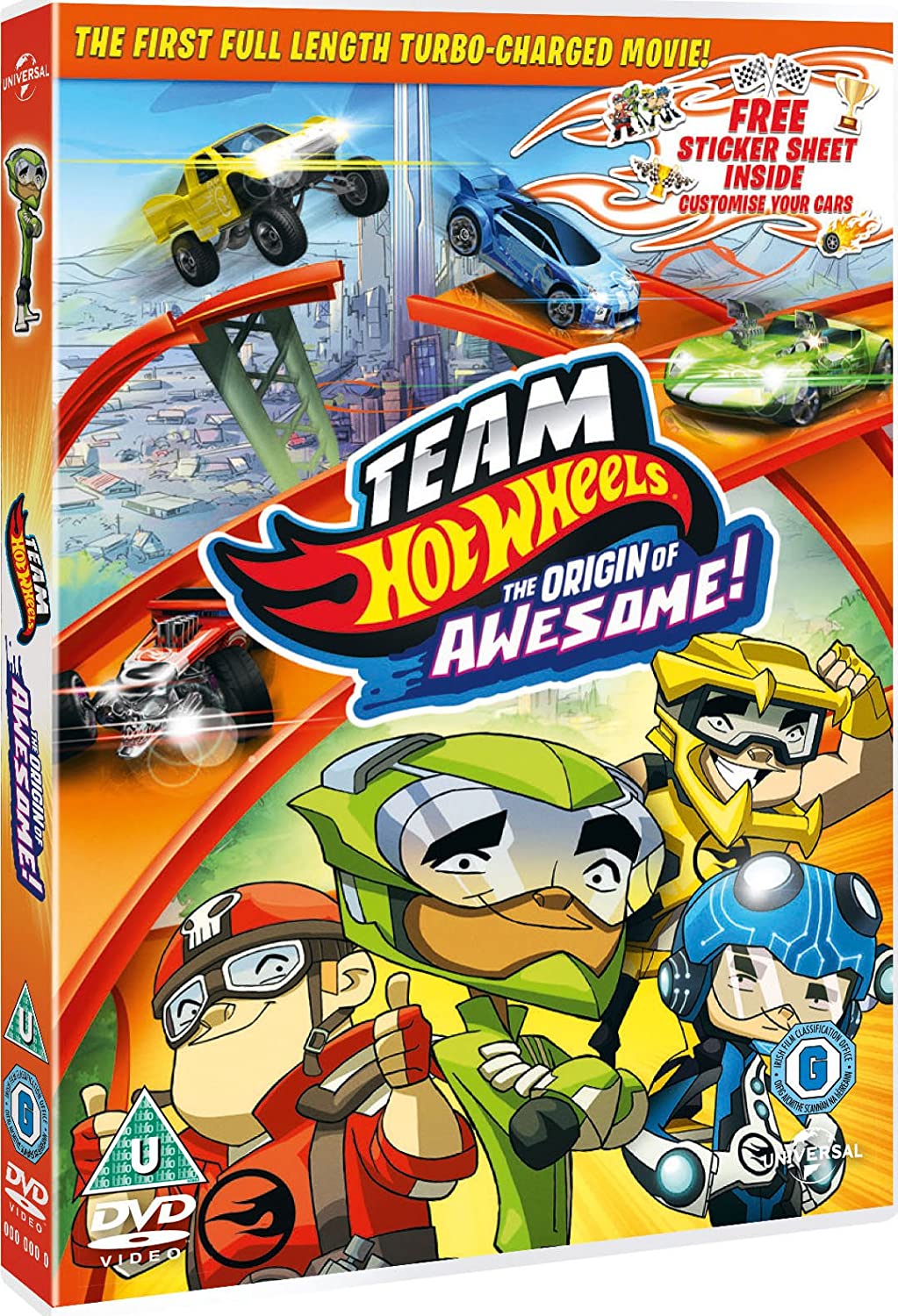 Team Hot Wheels: The Origin of Awesome (include foglio di adesivi) [DVD] [2013]