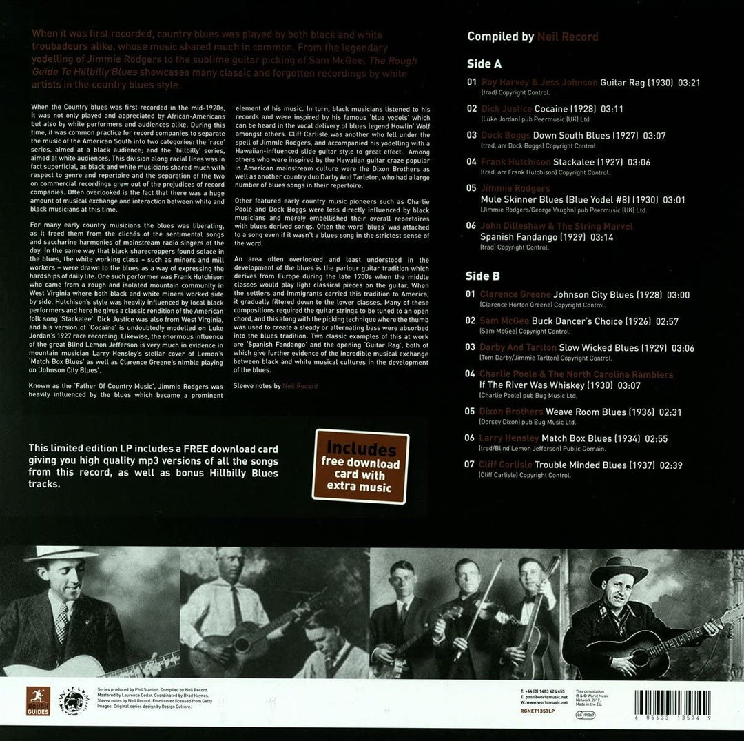 The Rough Guide To Hillbilly Blues [Vinyl]