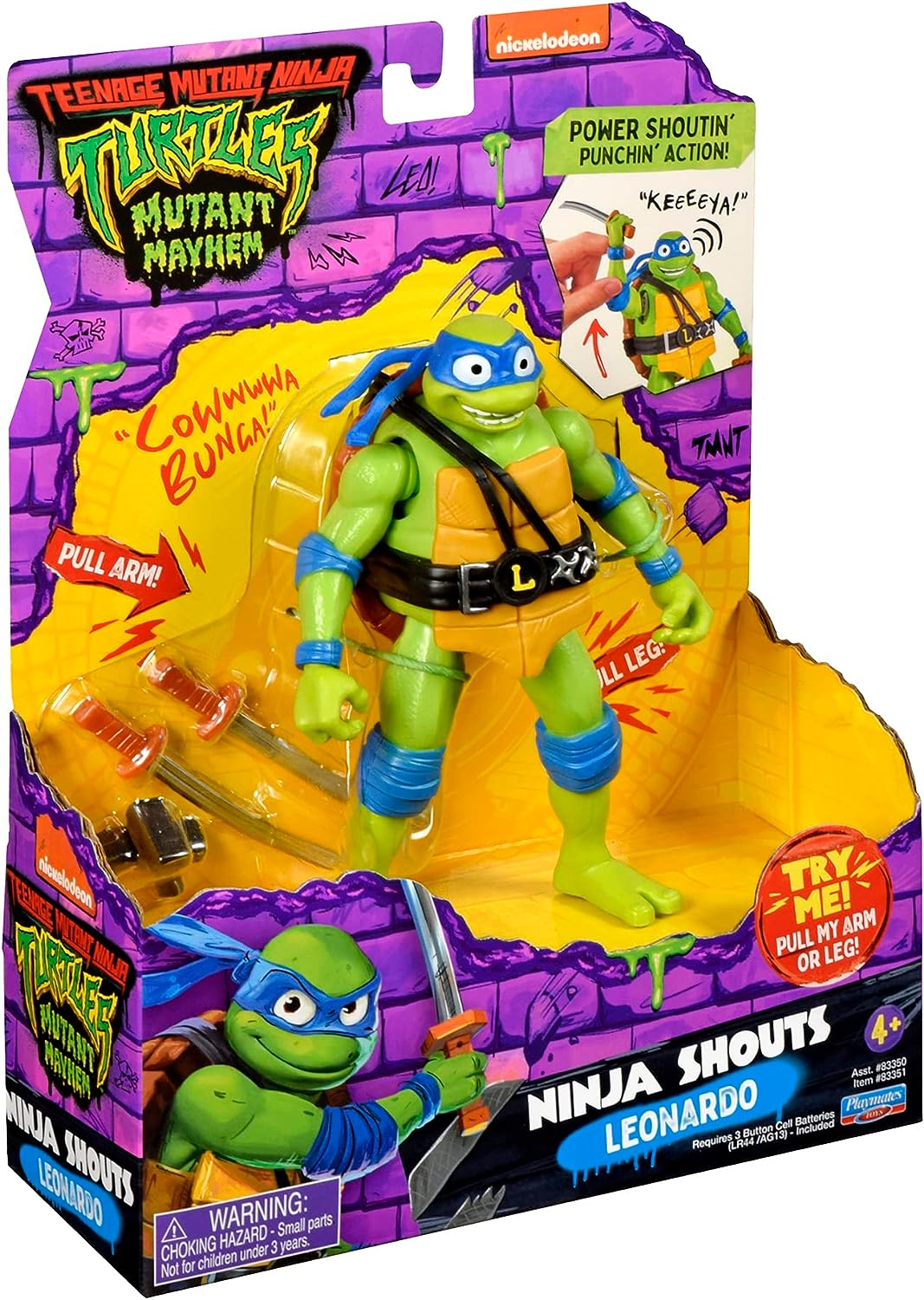 Teenage Mutant Ninja Turtles 83351CO Mutant Mayhem 5,5-Zoll Leonardo Deluxe Ninj