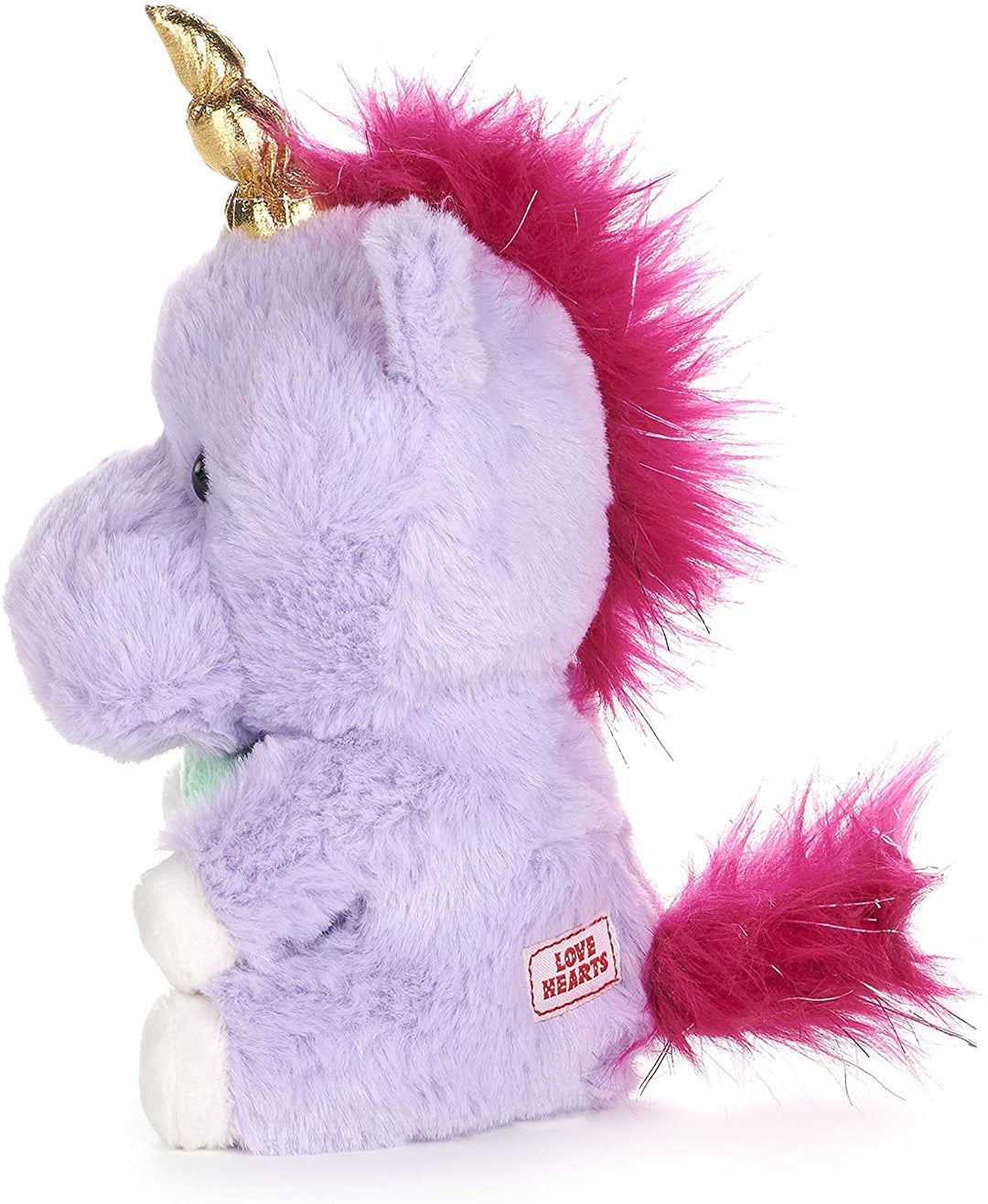 Posh Paws 37331 Swizzels Love Hearts 18cm (7&quot;) Peluche messaggio unico unicorno