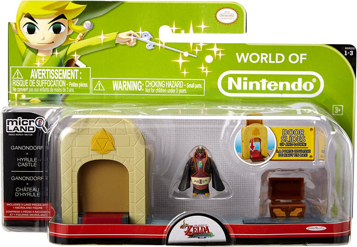 World of Nintendo Micro Land Series 1-3 The Legend of Zelda Windwaker Ganandorf + Hyrule Castle Playset