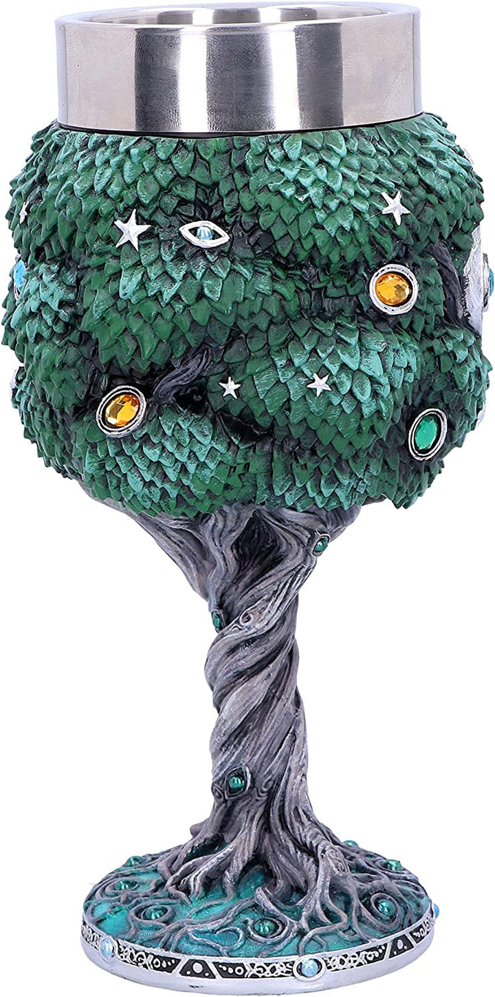 Nemesis Now Exklusives Tree of Life Nature Kelch-Weinglas, Grün, 18 cm