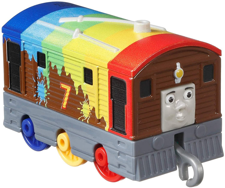 Fisher-Price Thomas &amp; Friends Locomotora de tren de empuje Rainbow Toby