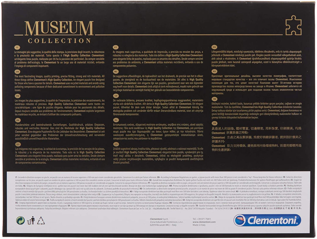 Clementoni 31415 Puzzle Colección Museo para adultos y niños Van Deal Cuenco de flores - 1000 piezas