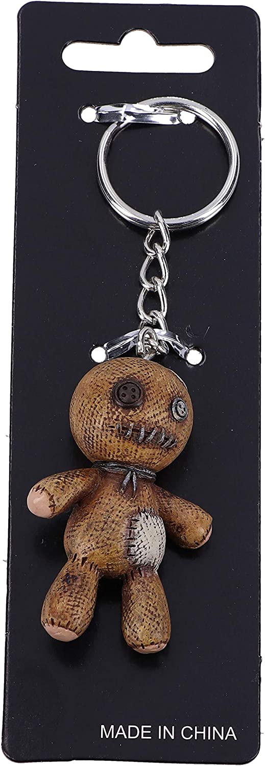 Nemesis Now Dark Curse Voodoo Doll Keyrings, Brown, 6cm