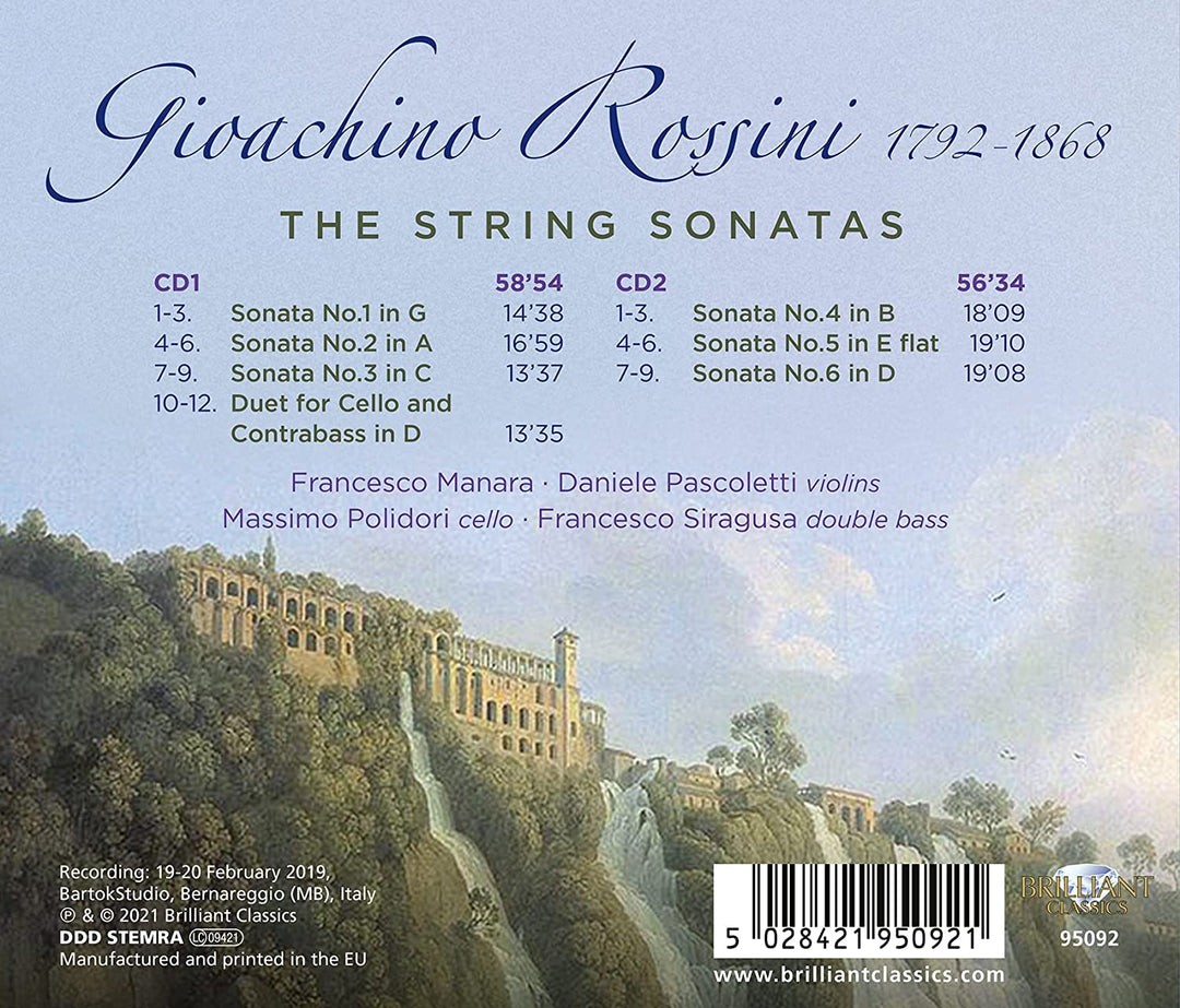 Francesco Manara - Rossini: The String Sonatas [Audio CD]
