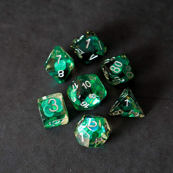 Mermaid Scales 16mm Resin Poly Dice Set