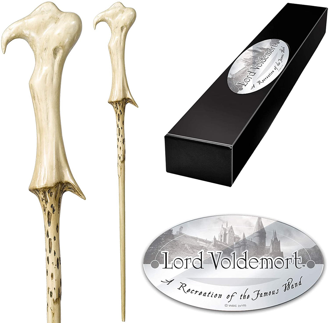 The Noble Collection – Charakterstab von Lord Voldemort – 14,7 Zoll (37,5 cm) Harry-Potter-Zauberstab mit Namensschild aus Metall, Harry-Potter-Filmset, Film-Requisitenstäbe