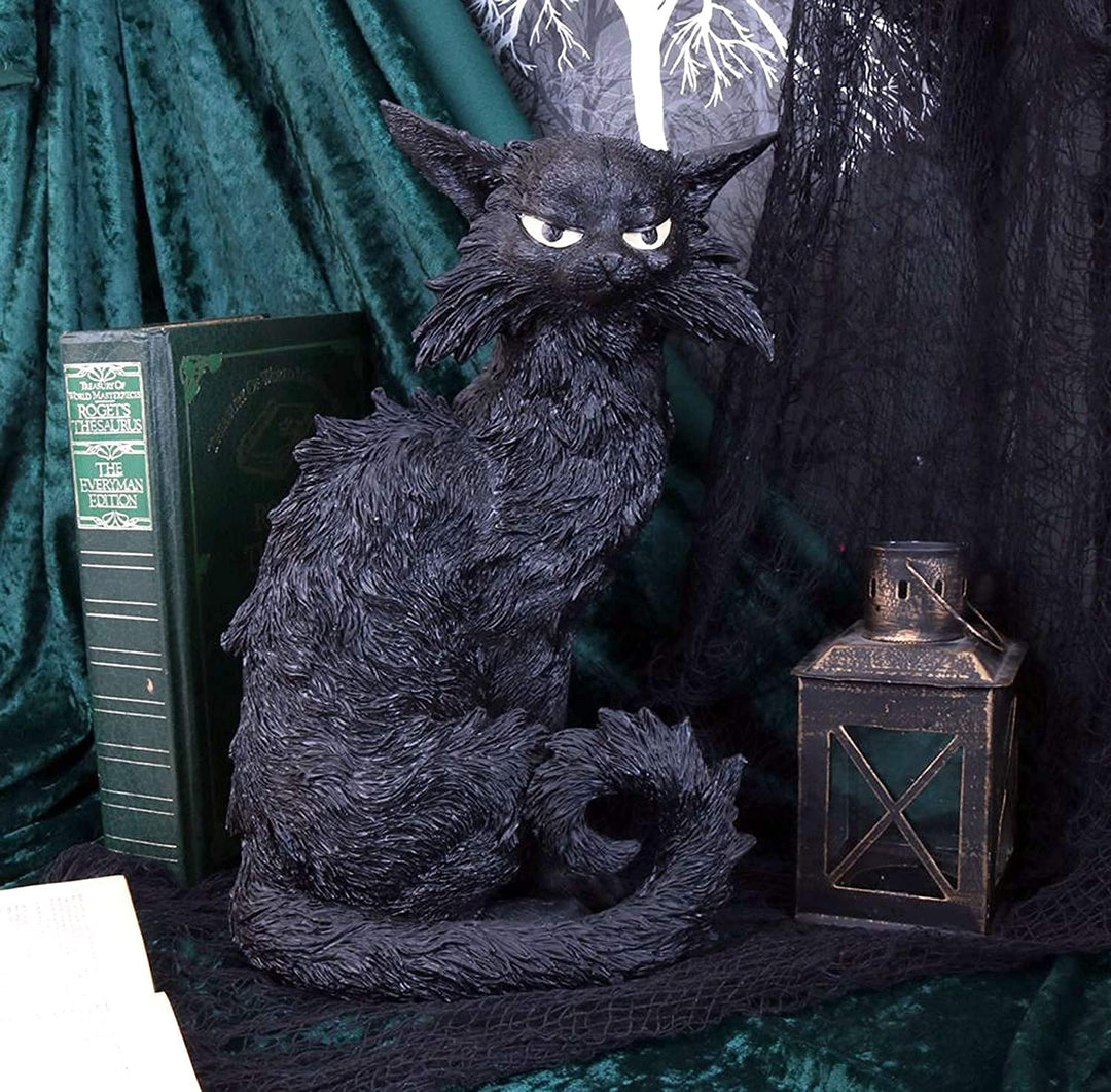 Nemesis Now Salem Witch Familiar Black Cat Figur, 32,5 cm