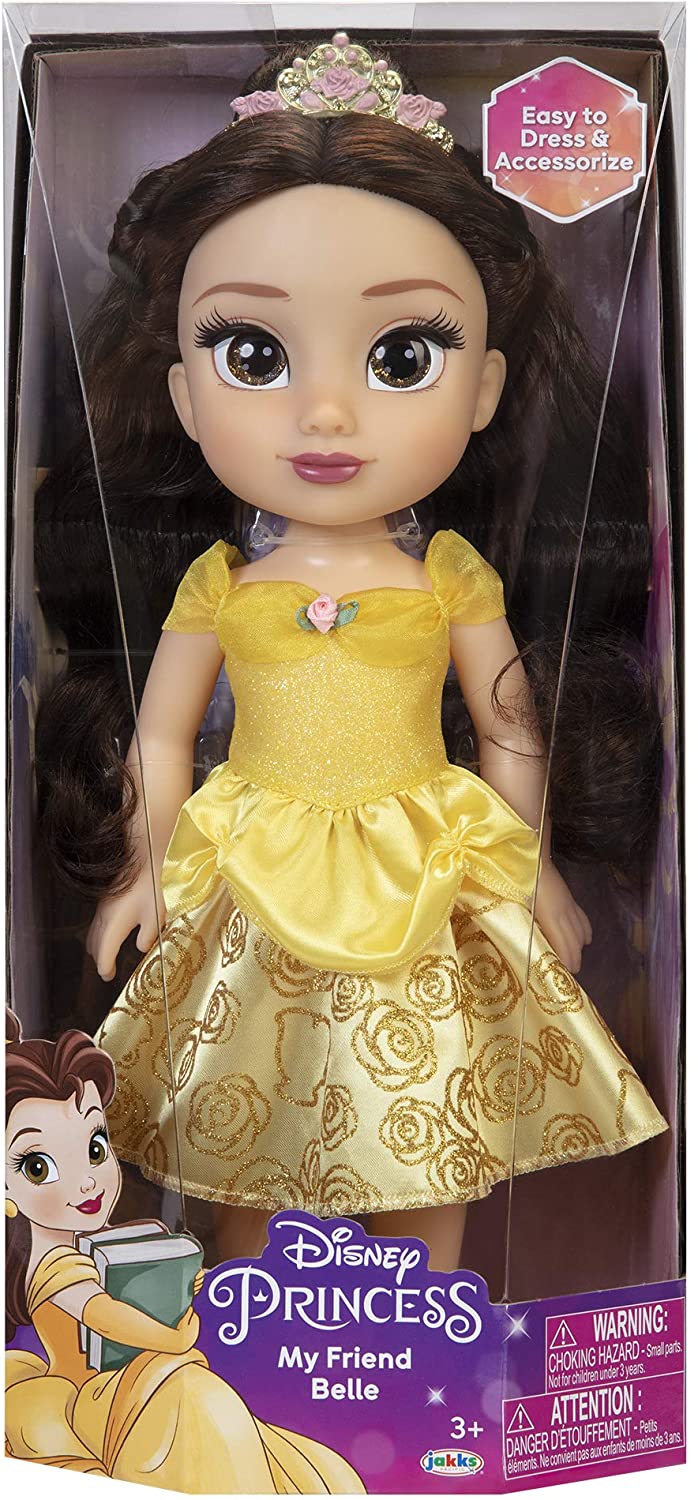 Disney Princess My Friend Belle Puppe, 35,6 cm groß, inklusive abnehmbarem Outfit und Tiara