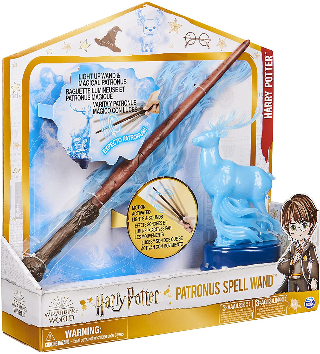 Wizarding World 6063879 PatronusSpellWandHarry Harry Potter, 33 cm Patronus Spel