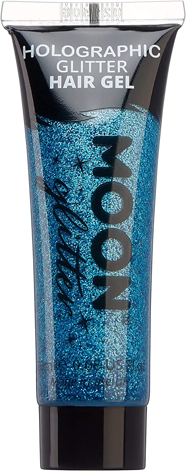 Holografisches Glitzer-Haargel von Moon Glitter – 20 ml – Blau