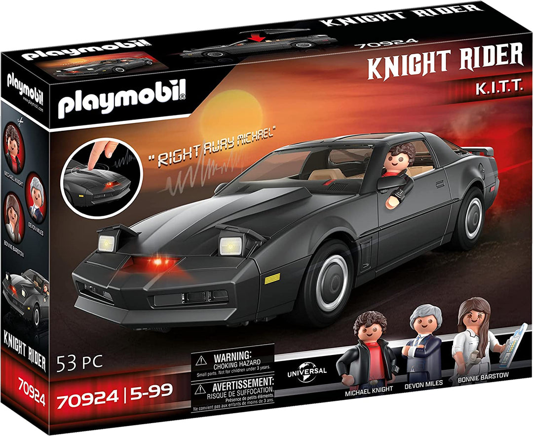 Playmobil 70924 Knight Rider – KI.TT Kinderautospielzeug aus Filmen und Fernsehsendungen. Modellautos aus der TV-Serie Knight Rider. TV-Modellautos zum Sammeln. Geeignet für alle Altersgruppen.