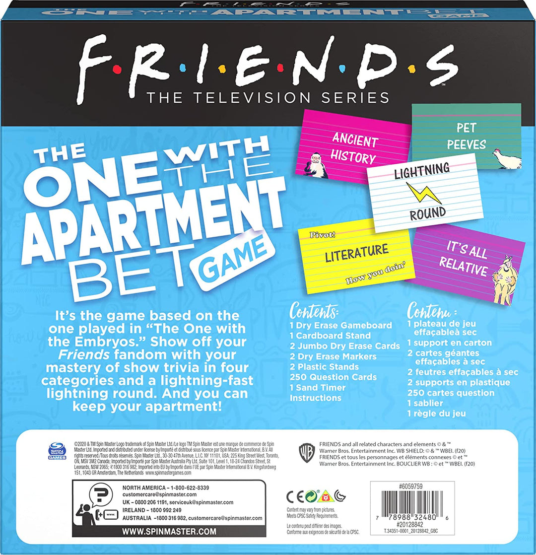 Spin Master Games Friends TV Show The One with the Apartment Bet Party Game