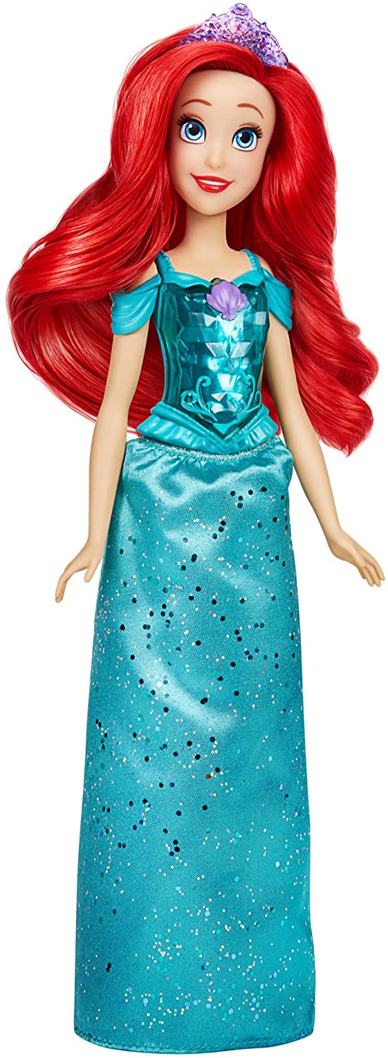 Disney Princess Royal Shimmer Ariel Puppe, Modepuppe mit Rock und Accessoires, Spielzeug für Kinder ab 3 Jahren F0895