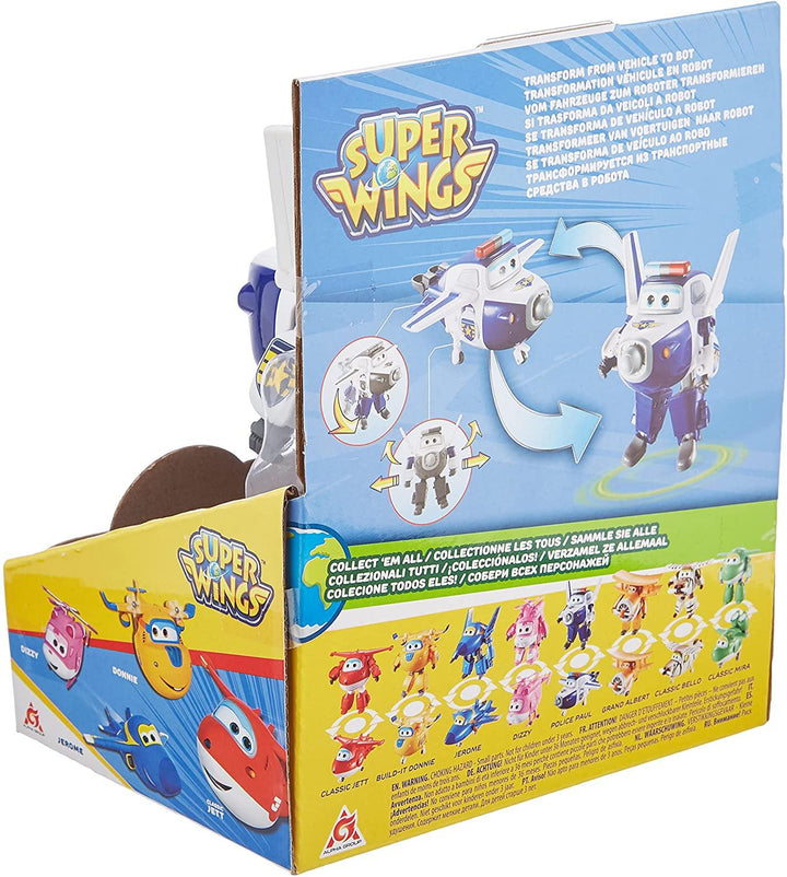 Super Wings Transforming Vehicle Series 1 Paul Plane, Bot 5 Inch Figure - Yachew