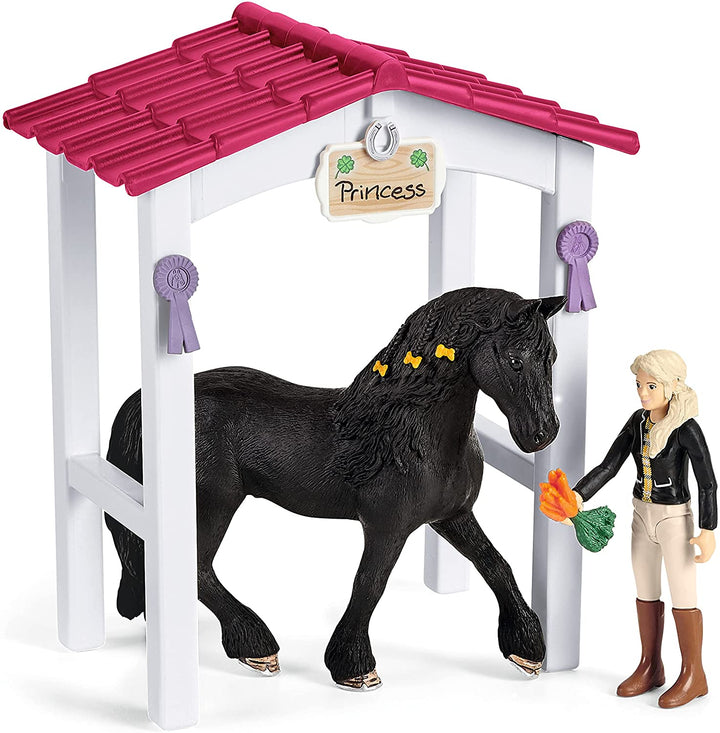 Schleich Horse Club 42437 Box pour chevaux avec Horse Club Tori &amp; Princess