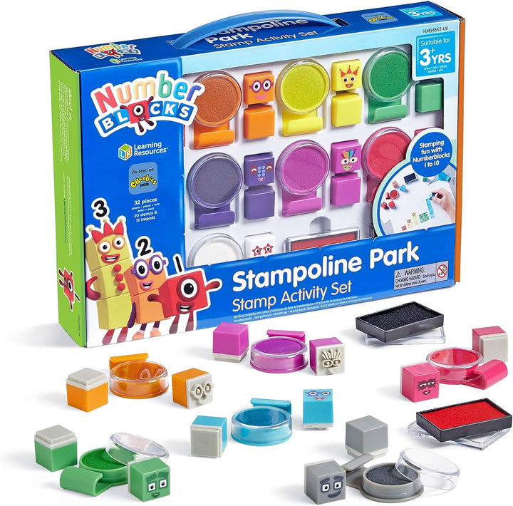 Learning Resources Numberblocks Stampoline Park Stamp Activity Set, Multicolour,