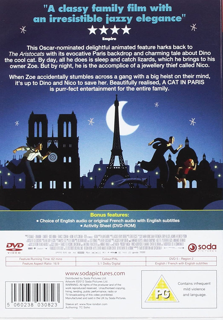 A Cat in Paris - Family/Adventure [DVD]