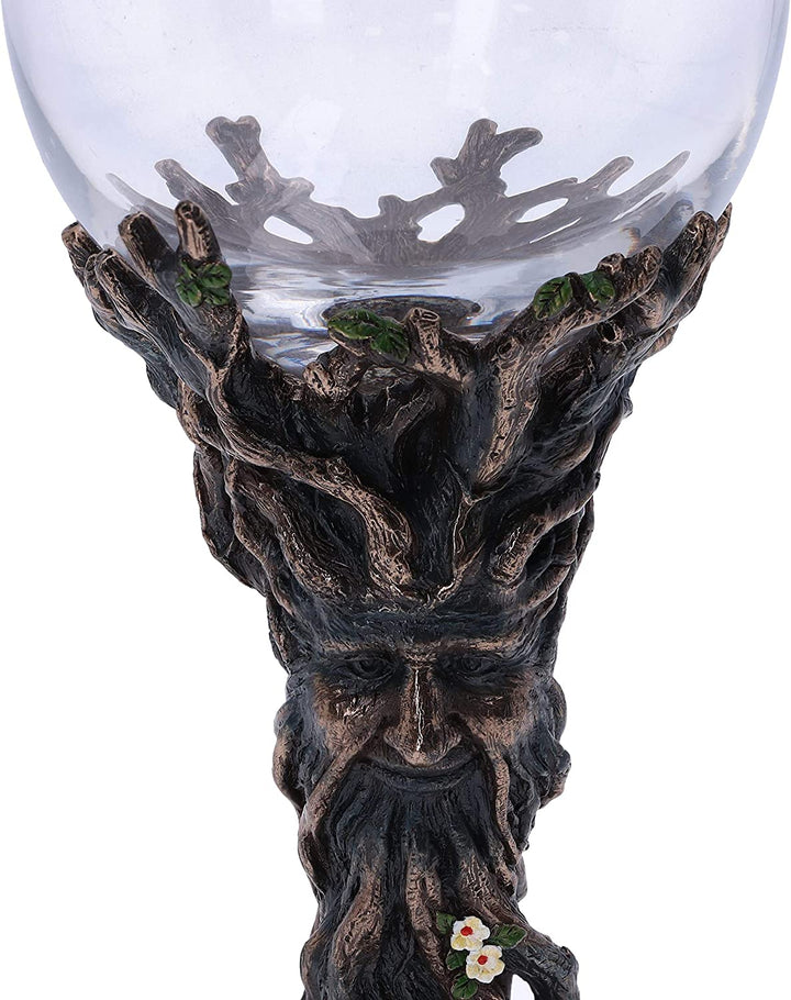 Nemesis Now Bronze Forest Nectar Ancient Tree Spirit Green Man Goblet Weinglas