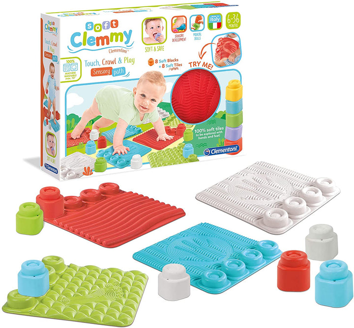 Clementoni 17352 Soft Clemmy Touch, Crawl And Play Sensory Path For Babies And T