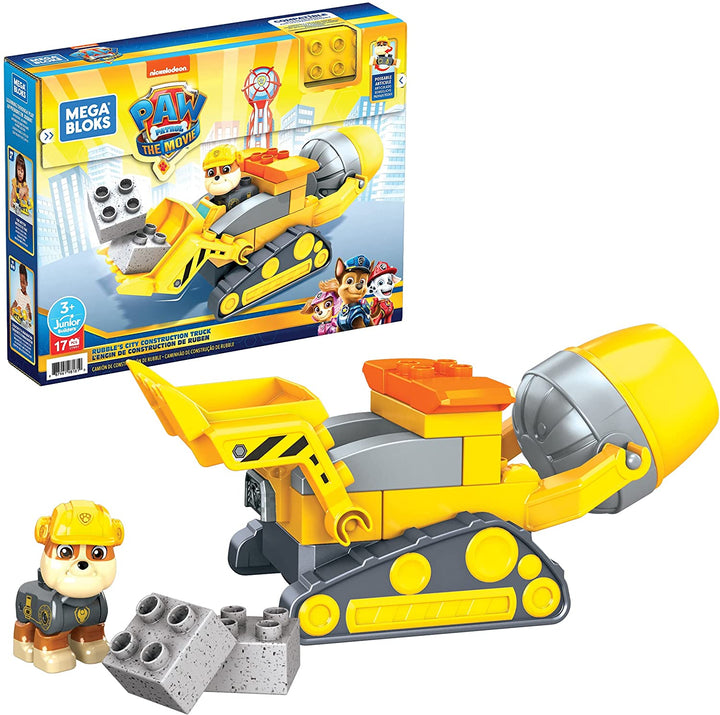 Mega Bloks Paw Patrol The Movie: Rubble&#39;s City bouwtruckset