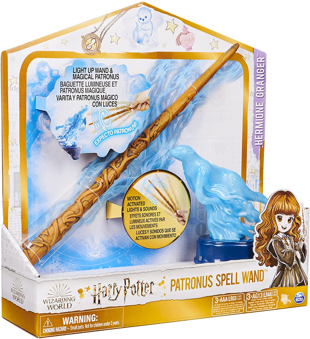 Wizarding World 6064361 PatronusSpellWandHermione Harry Potter, 33-cm Hermione G
