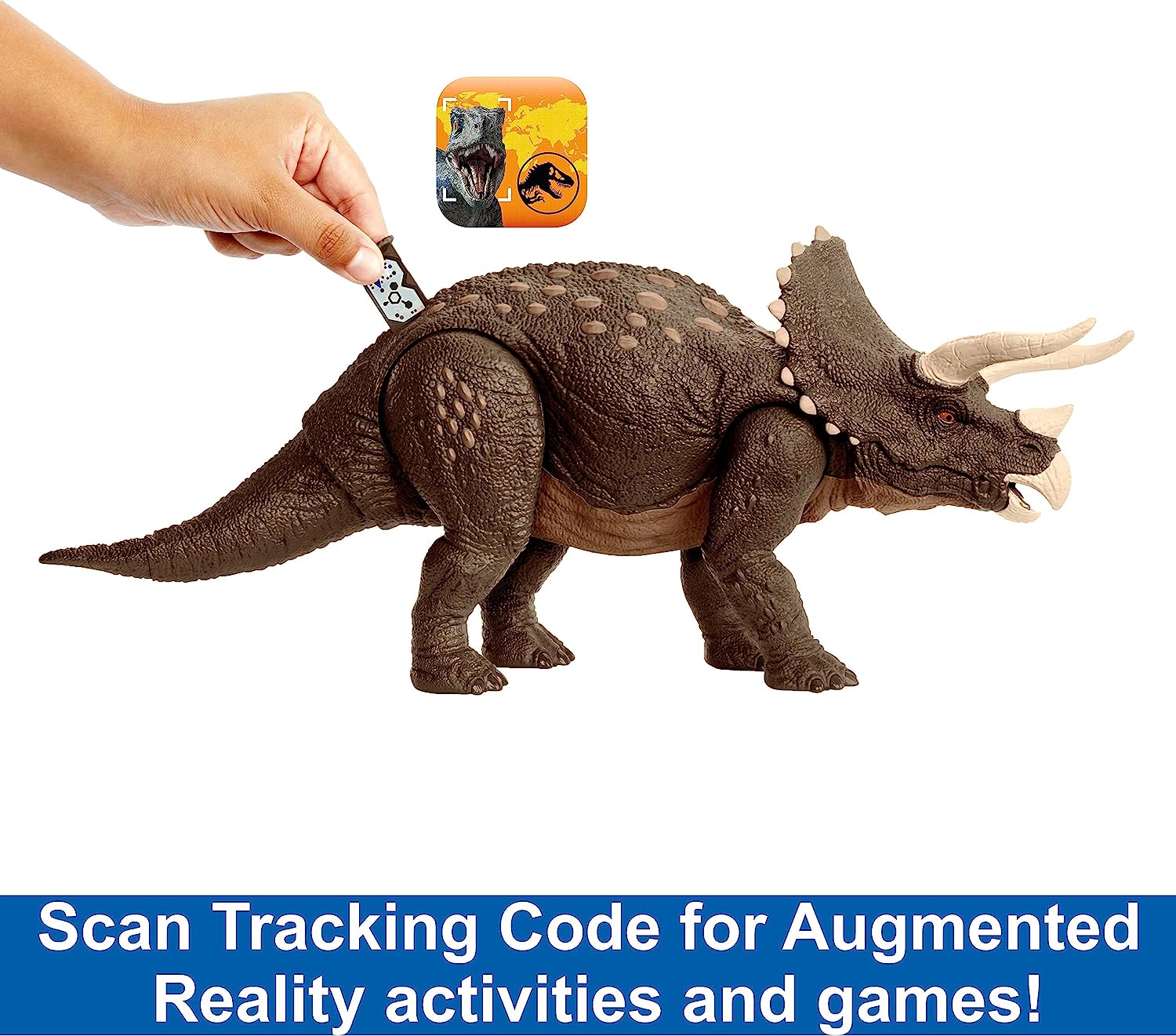Jurassic World Habitat Defender Triceratops - Dinosaur Action Figure 3