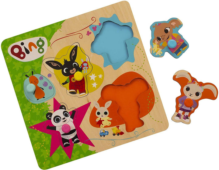 Bing Wooden Pick and Place Puzzle Multicolor - Yachew