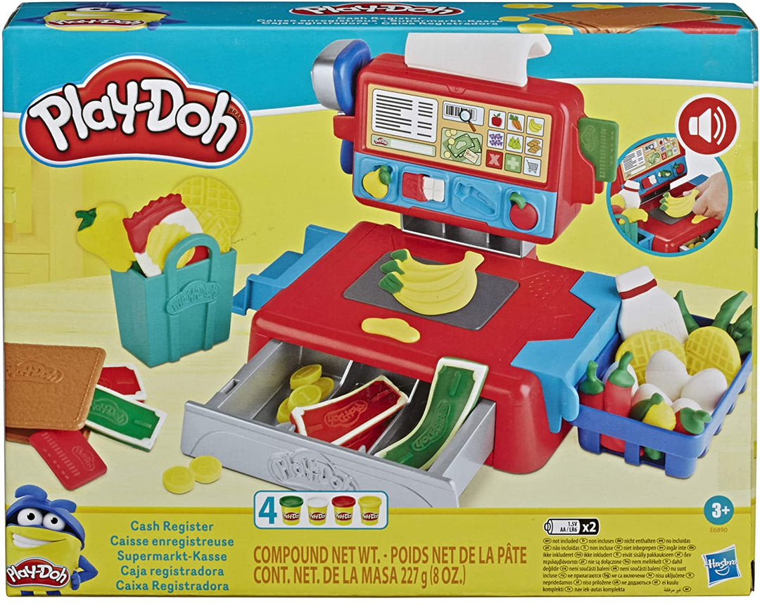 Jouet de caisse enregistreuse Play-Doh pour les enfants de 3 ans et plus avec des sons amusants, des accessoires pour jouer à la nourriture