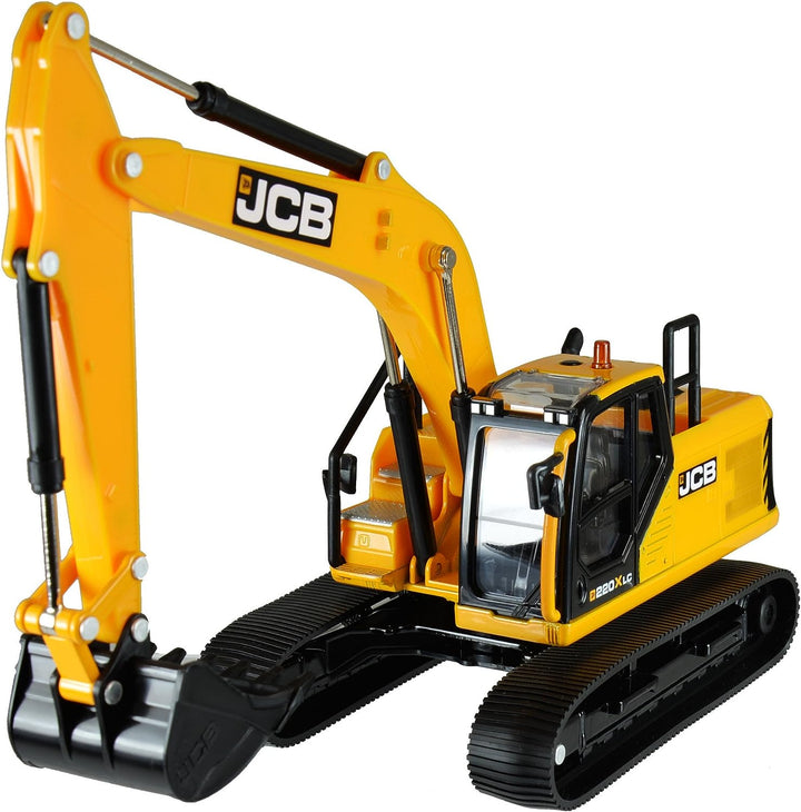 Britains JCB Farm Tomy Toys - Excavator - 1:32 220X - Collectable Tractor Toy - 1:32 Scale Farm Toys - Suitable For Collectors And Kids - 3 Year Plus, 43211