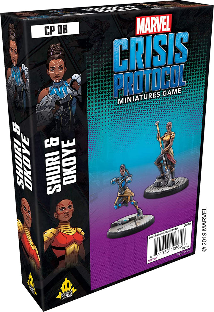Atomic Mass Games | Marvel Crisis Protocol: Character Pack: Shuri and Okoye | Miniatures Game