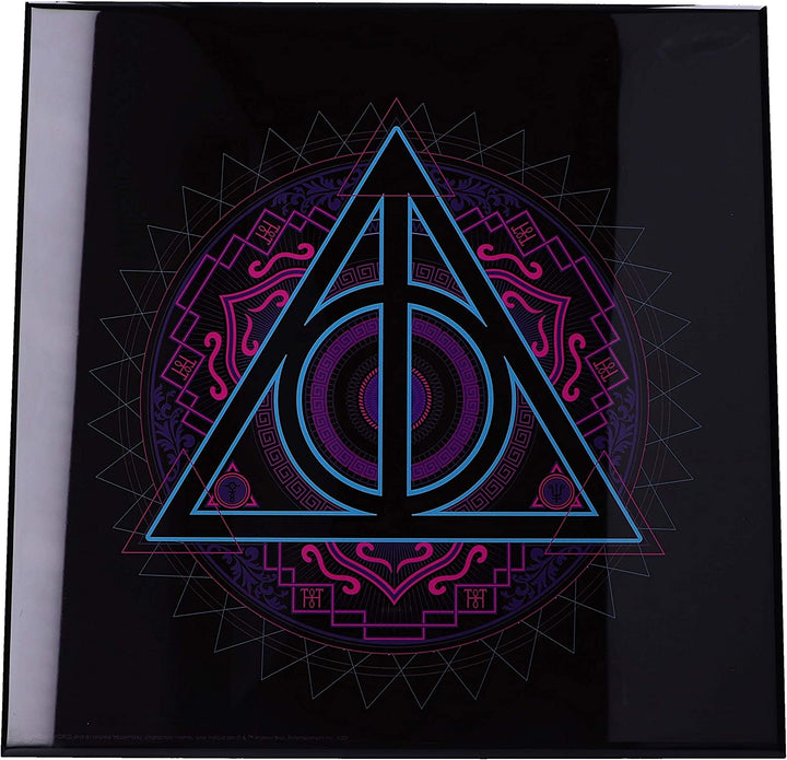 Nemesis Now Harry Potter Deathly Hallows Neon Crystal Clear Art, Black Multi, 32
