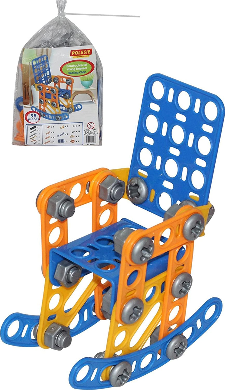 Polesie Polesie55088 Set-Giovane Ingegnere Set di giocattoli per la costruzione di sedie a dondolo-58