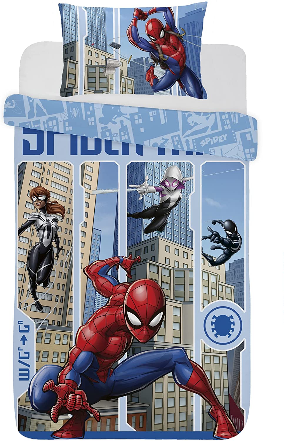 Disney Spiderman Official Single Duvet Cover Set