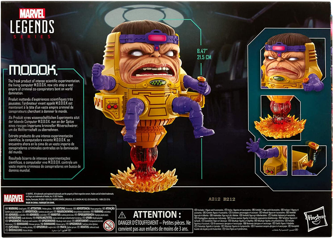 Hasbro Marvel Legends Series Avengers MODOK-Figur im 6-Zoll-Maßstab und 4 Zubehörteile für Fans ab 4 Jahren F0193