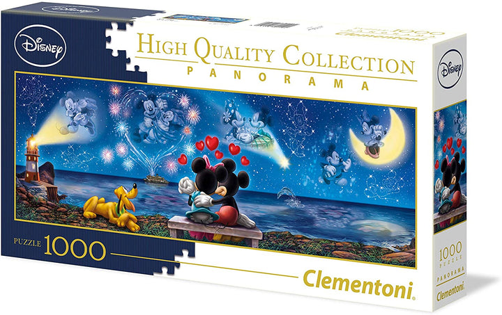 Clementoni - 39449 - Disney Mickey &amp; Minnie Panorama Collection Puzzle für Erwachsene und Kinder - 1000 Teile -