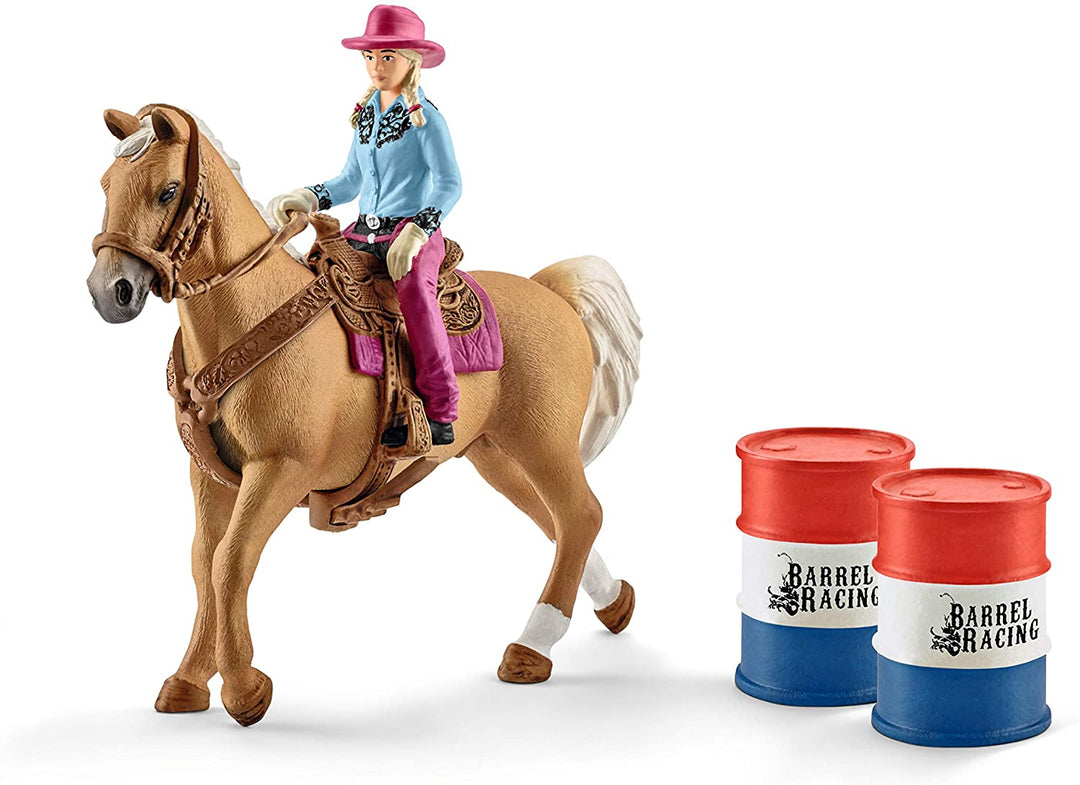 Schleich 41417 Barrel Racing with cowgirl