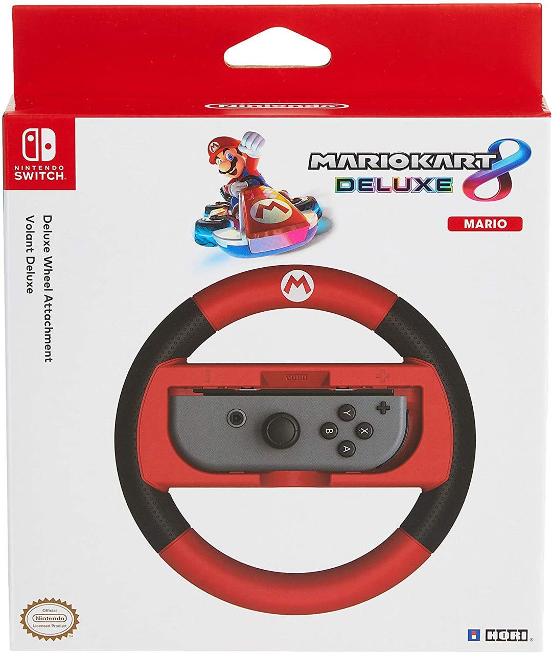 Hori Mario Kart 8 Deluxe Mario Racing Wheel Controller per Nintendo Switch