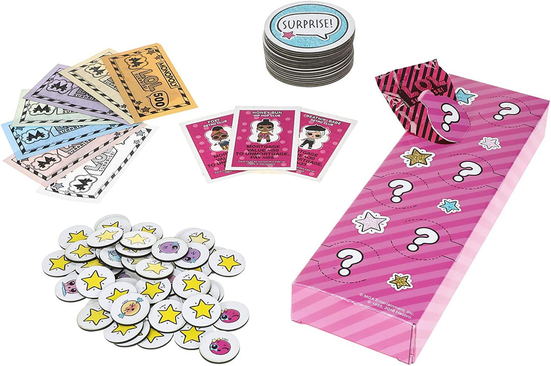 Monopoly Game: L.O.L. Surprise Edition Board Game for Kids Ages 8 and up